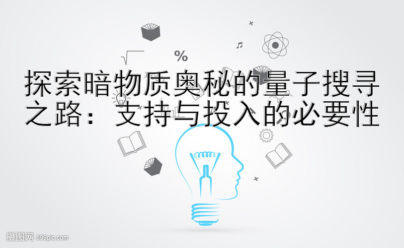 探索暗物质奥秘的量子搜寻之路：支持与投入的必要性